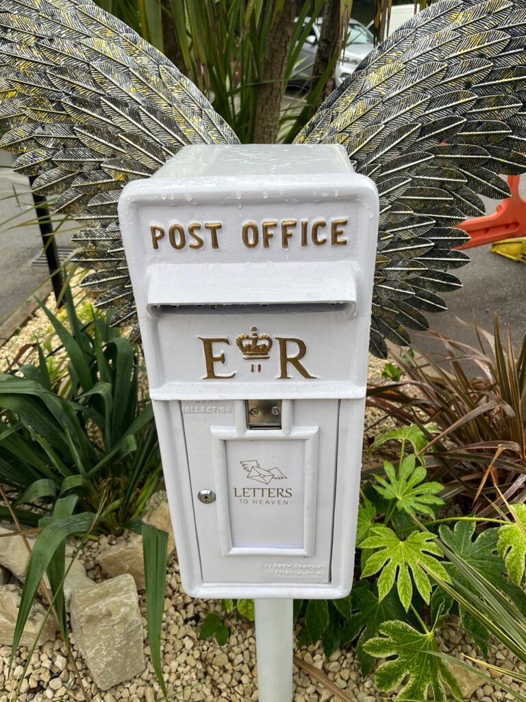 Our Letters to Heaven Post Box in our Hospice Reflection Garden
